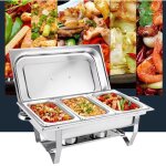Senderpick - set de poles  frire pour buffets 33l en acier inoxydable pour chauffer les aliments de ...