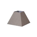 Tenorio abat - jour pyramide e27 lin gris 45dx20dx32h