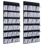Serbia - 2 pcs 24 poches range - chaussures � suspendre sur la porte, rangement de chaussures avec 8 ...