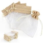 Serbia - sacs cadeaux en organza, 30 pochettes � bijoux de mariage, 10 x 15 cm, sac cadeau en toile de ...