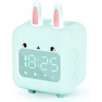 Serbia - vert r�veil num�rique pour enfants, lapin avec veilleuse, minuteur et r�p�tition, horloge de ...