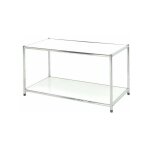 Easy tagre mtallique bibliothque chrome 2 tablettes blanches cm 40 x 80 x h. 40, 5 cuisine salle ...