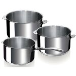Beka - série de 3 casseroles inox 16 / 18 / 20cm + 1 manche 12326974 Beka - série de 3 casseroles inox 16 / 18 / 20cm + 1 manche 12326974