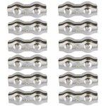 Vurahome - serre cable acier 3mm 12 pi�ces serre c�bles duplex pince de c�ble acier inoxydable 304 d'agrafe ...