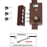 Serrure 3 points mottura 448 a2p1 etoile marron agr assurances avec 3 cls a pompe incrochetables gauche ...