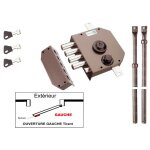 Serrure 3 points mottura 630 a2p1 etoile marron agr assurances avec 3 cls a pompe incrochetables gauche ...