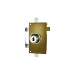 Serrure 3 points verticale � tirage kleops dor� 140 mm gauche x