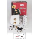 Serrure 5 points  tirage   blindex  5 cls a pompe, blanche droite - ( idem iseo. . . . ) klose besser ...