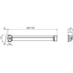 Jpm - barre antipanique fluid 1 point lateral en applique - 1 - argent - 835 mm