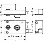 Serrure en applique cylindre rond metalux - gauche