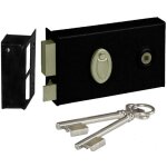 Serrure en applique monopoint horizontale � fouillot ouverture gauche axe 55 mm