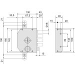 Serrure multipoint en applique 3 points � tirage ? norme a2p ? c�t� droit ? cylindre � 27mm ? protection ...