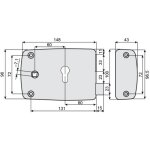 Jpm - serrure applique profil europeen horizontale fouillot gauche 114510 01 2a