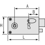 Jpm - serrure en applique verticale extra plate � fouillot - bec - de - cane main gauche
