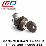 Serrure 1 / 4 tour code 333 pour coffret en saillie atlantic