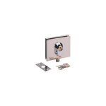 Serrure basse pour porte en verre - inox poli Serrure basse pour porte en verre - inox poli