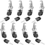 Serrure batteuse cylindre, 8pcs serrure boite aux lettres avec 16 cl�s verrou de porte pour armoire serrure ...