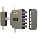 Dom - serrure de sa curita droite cr 2300 double embout a appliquer sur les portes blinda es