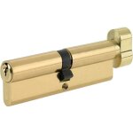 Serrure � cylindre europ�enne en laiton de 80 mm, barillet, bouton rotatif avec 2 cl�s standard, anti ...