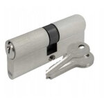 Serrure � cylindre satin�e 30 / 40 mm + 3 cl�s