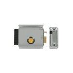 Serrure �lectrique en applique v97 - viro argent droite poussant