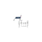 Omec - serrure lectrique  mortaise pour bandes  pne dormant et pne demi - tour 44 mm h - 80 mm entraxe ...