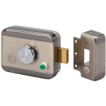 Serrure �lectrique motoris�e en applique pene dormant cylindre rond r�versible 12v dom ce105