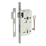 Thirard ? serrure encastrable � cl� pour porte de chambre ? axe 50mm ? p�ne zingu� ? 1 cl� incluse ? ...