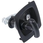 Serrure en t encastr�e et pliante noire avec poign�e (bo�te � outils pour caravane) en acier inoxydable ...