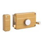 Thirard - serrure horizontale en applique  bouton  tirage pour porte d'entre, gauche, axe 70mm, 140x90mm, ...