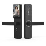 Serrure intelligente avec cam�ra grand angle 120� et sonnette intelligente serrure de porte d'entr�e ...