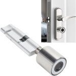 Serrure intelligente � cylindre de d�verrouillage bluetooth � empreintes digitales en acier inoxydable ...