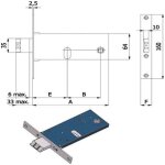 Serrure int�rieure pour bande all 22 e80 880 omec