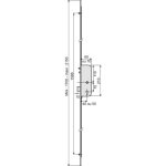 Vachette - serrure  larder 3 points pour menuiserie bois et pvc 20000 rb52 - axe : 50 mm - 2150 x 18 ...