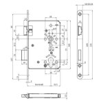 Gretsch - unitas - serrure  larder axe  55 mm carr de 8 mm ttire de 18 mm bouts ronds condamnation ...