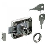 Serrure de meuble acier en applique 40 mm rversible - hettich