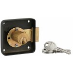 Thirard - serrure de meuble en applique pour porte d'ameublement, gauche, axe 40mm, 70x70mm, noir, 3 ...