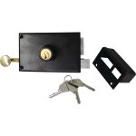 Serrure monopoint en applique vega horizontale � tirage cylindre 45mm droite pour grille - jpm - 130300 ...