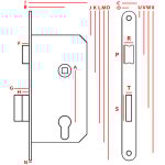 Serrure � mortaise jania 60 / 50 pour cylindre - mp zw 60y5 j