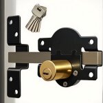 [jamais utilis�] serrure � mortaiser longue port�e 50 mm pour porte et portail en bois, verrouillage ...