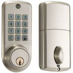 Serrure � p�ne dormant d'entr�e sans cl�, serrure de porte � clavier �lectronique, serrure intelligente ...