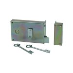 Serrure de portail en applique horizontale � fouillot � gorges 7487 main gauche - vachette