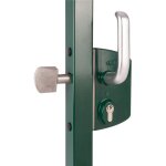 Locinox - serrure pour portail coulissant pour profils ronds de 40 mm en avec 3006s en ral silv