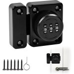 Serrure de porte coulissante sans cl� � code � 3 chiffres avec vis de fixation de s�curit� pour armoire, ...
