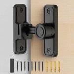 Serrure pour porte de grange coulissante, verrou � 90 degr�s pour porte de grange, loquet pour grange, ...