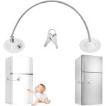 Serrure de porte de r�frig�rateur blanche, serrure de r�frig�rateur, serrure de cong�lateur, avec cl� ...