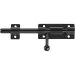 Serrure de porte de s�curit� � p�ne coulissant ? acier inoxydable 304 noir mat ? longueur 160 mm ? trou ...