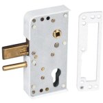 Serrure seule 40 mm blanche pour portail pvc - tirard sas