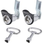 Serrure triangle came longue cl�s argent 2 paquet