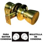 Serrure tubulaire bec - de - cane � condamnation 3503 - axe 70mm - laiton poli - tesa securit�